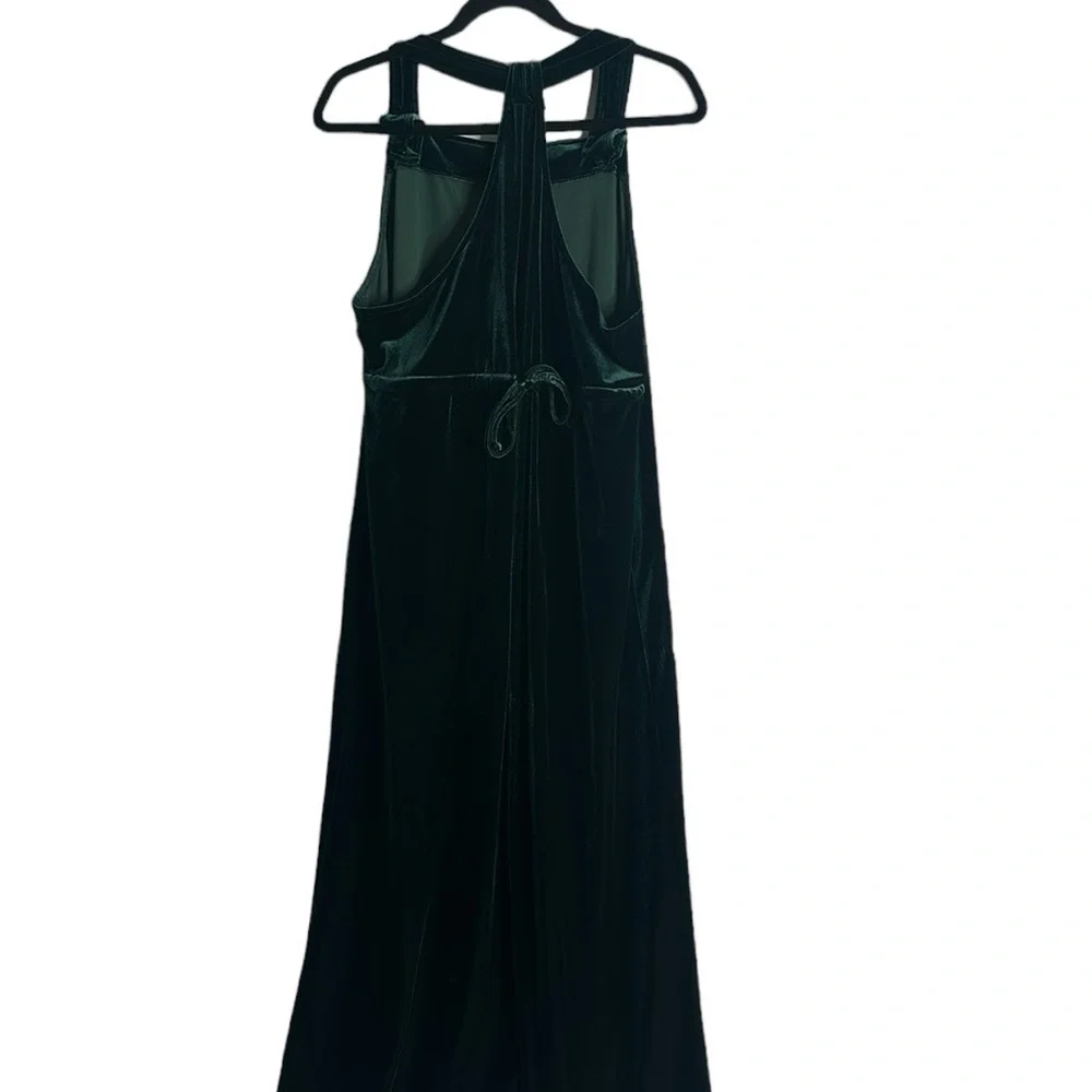 Carol Anderson green velvet midi dress size large - Picture 3 of 8